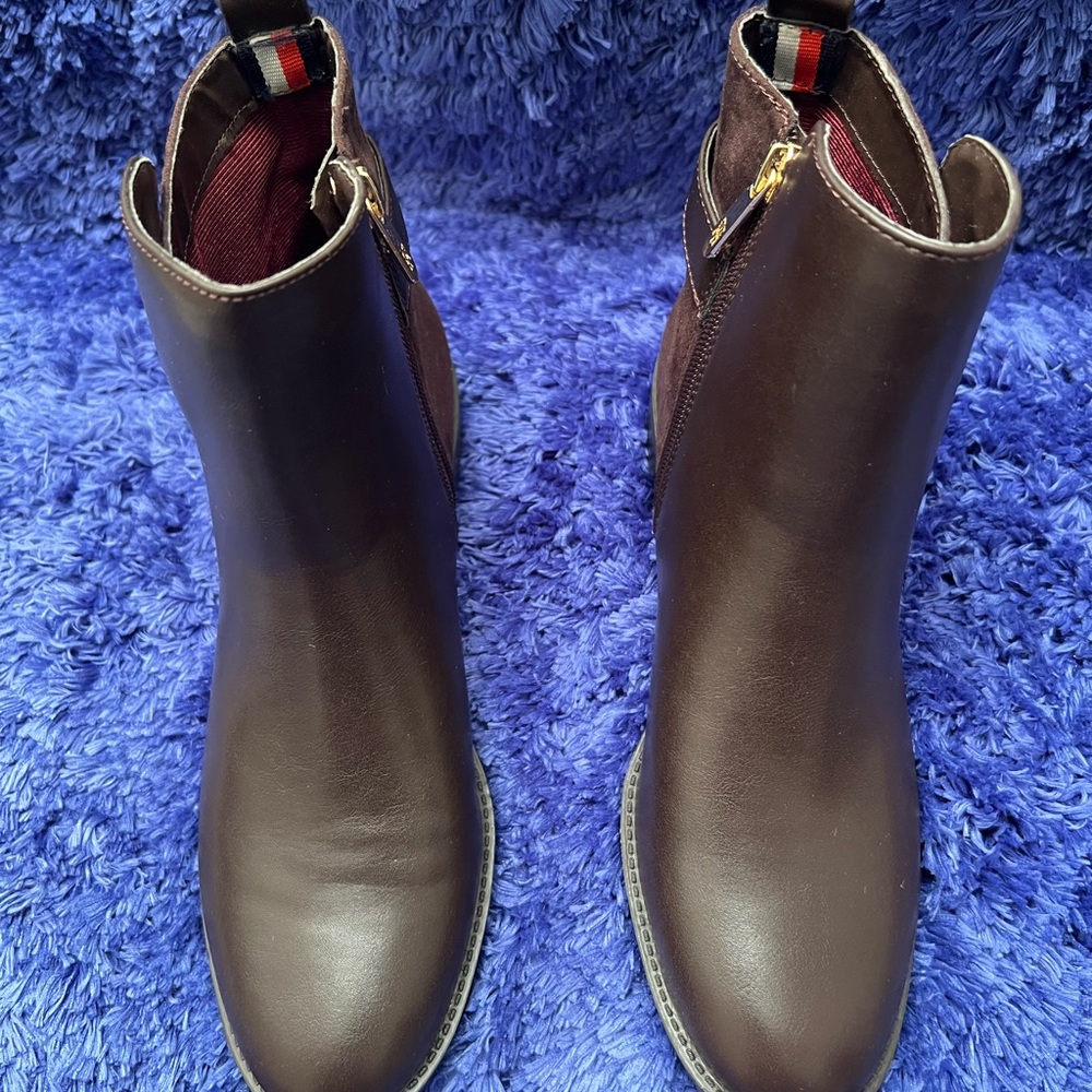 Tommy Hilfiger IRSELA3 Women’s Ankle Boots 6.5M Dark Brown Leather/Suede